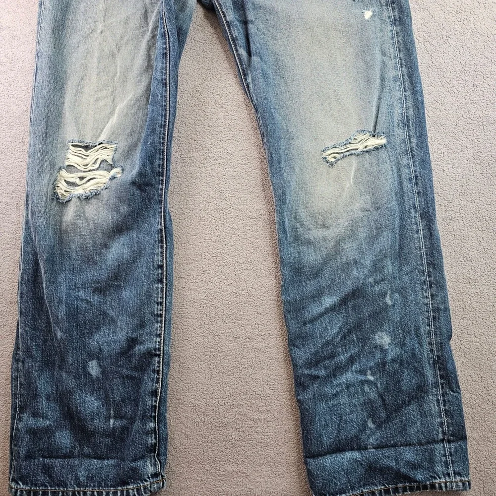 Banana Republic Boyfriend Jeans Men 31L Blue Premium Denim Streetwear Distressed